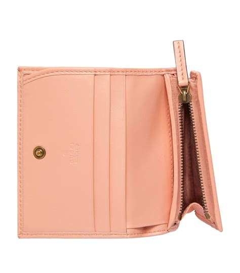 gucci pink card wallet|Gucci marmont wallet pink.